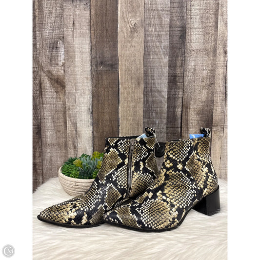 Boots Ankle Heels By Everlane In Snakeskin Print, Size: 7.5