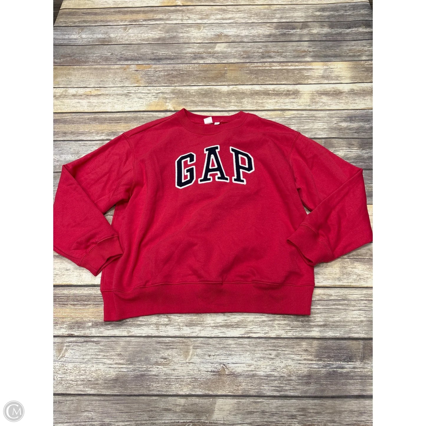 Sweatshirt Crewneck By Gap In Red, Size: M