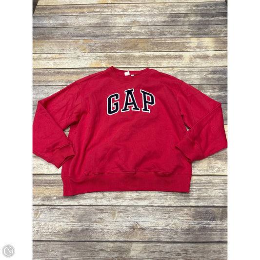 Sweatshirt Crewneck By Gap In Red, Size: M