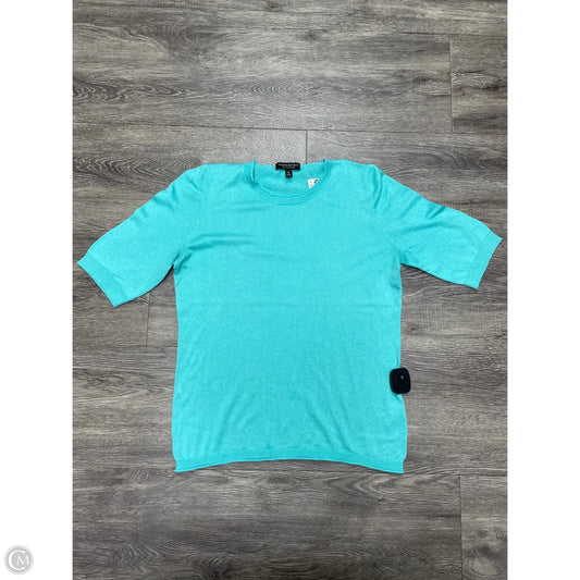 Sweater Short Sleeve By Banana Republic In Teal, Size: M