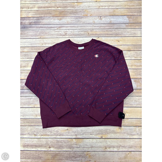 Athletic Sweatshirt Crewneck By Champion In Purple, Size: 2x