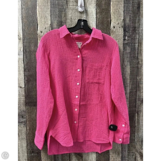 Top Long Sleeve By J. Crew In Pink, Size: S