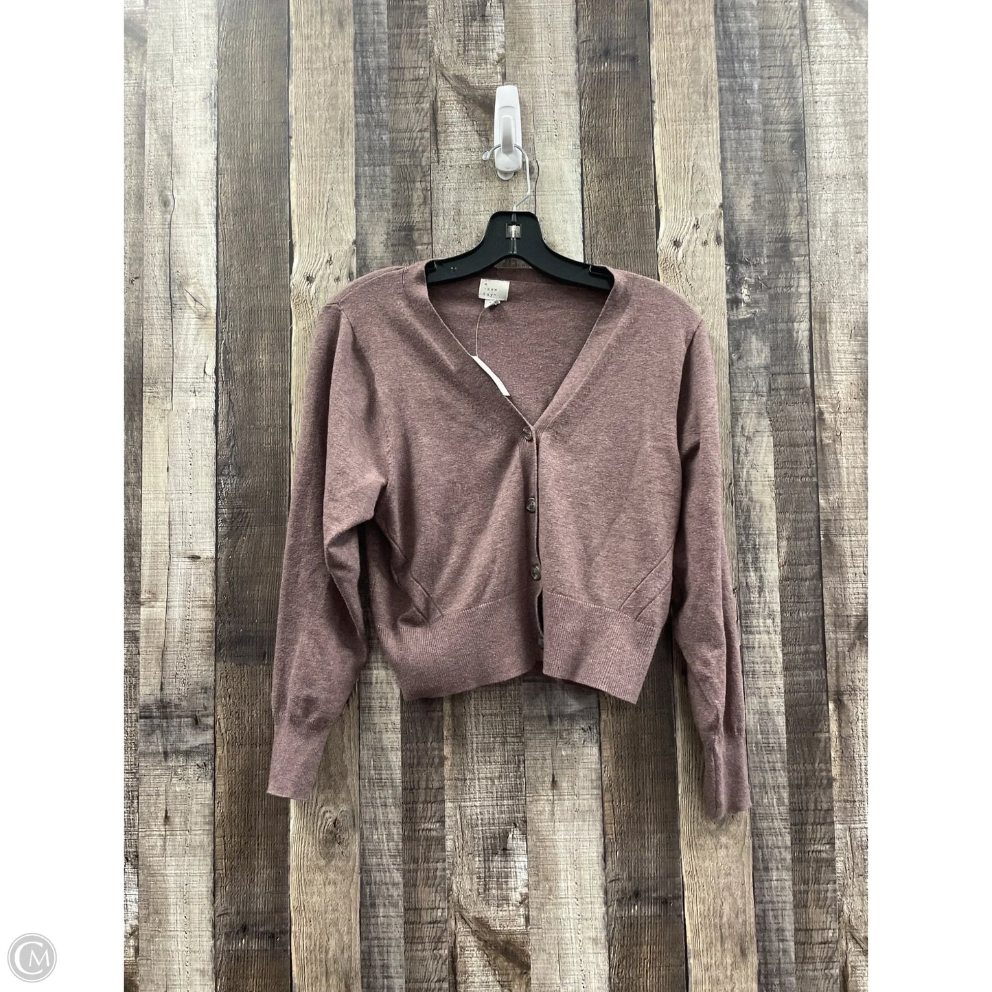 Sweater Cardigan By A New Day In Purple, Size: Xs