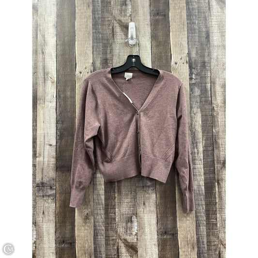 Sweater Cardigan By A New Day In Purple, Size: Xs