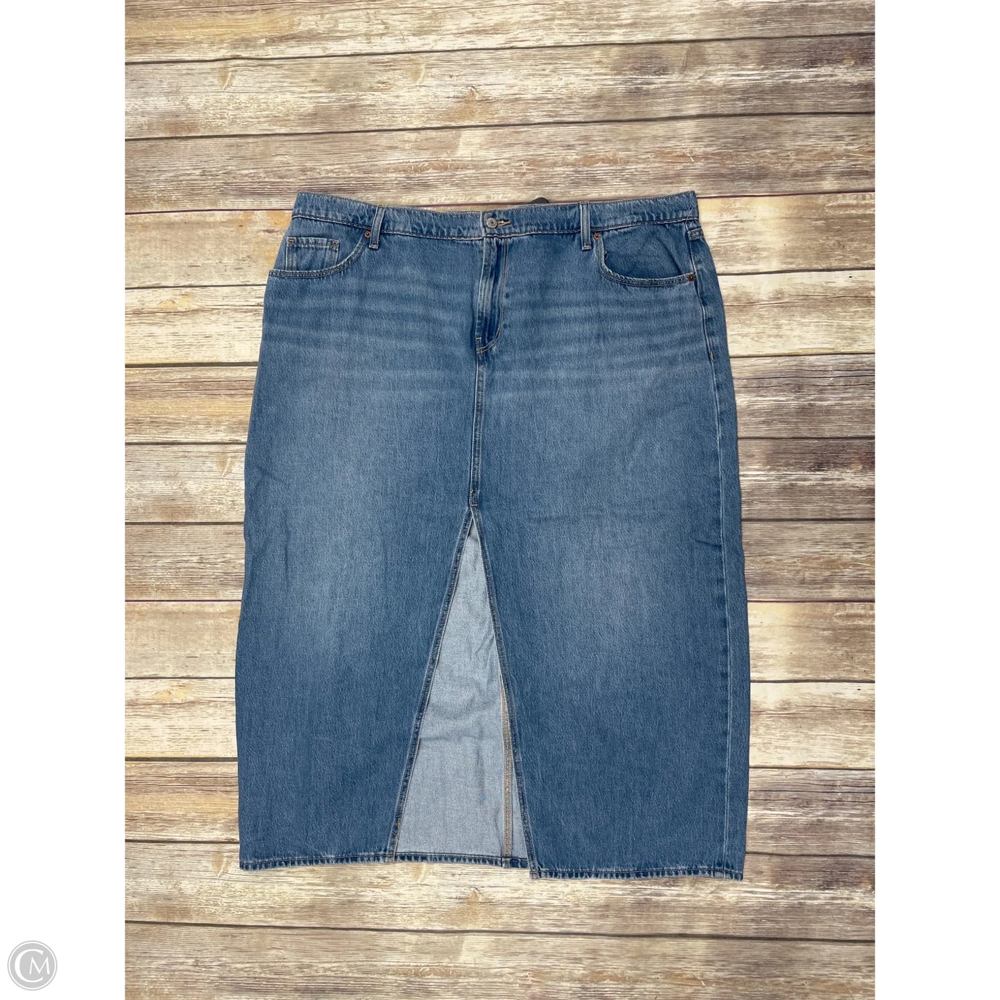 Skirt Maxi By Old Navy In Blue Denim, Size: 20