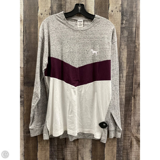 Top Long Sleeve By Pink In Multi-colored, Size: M