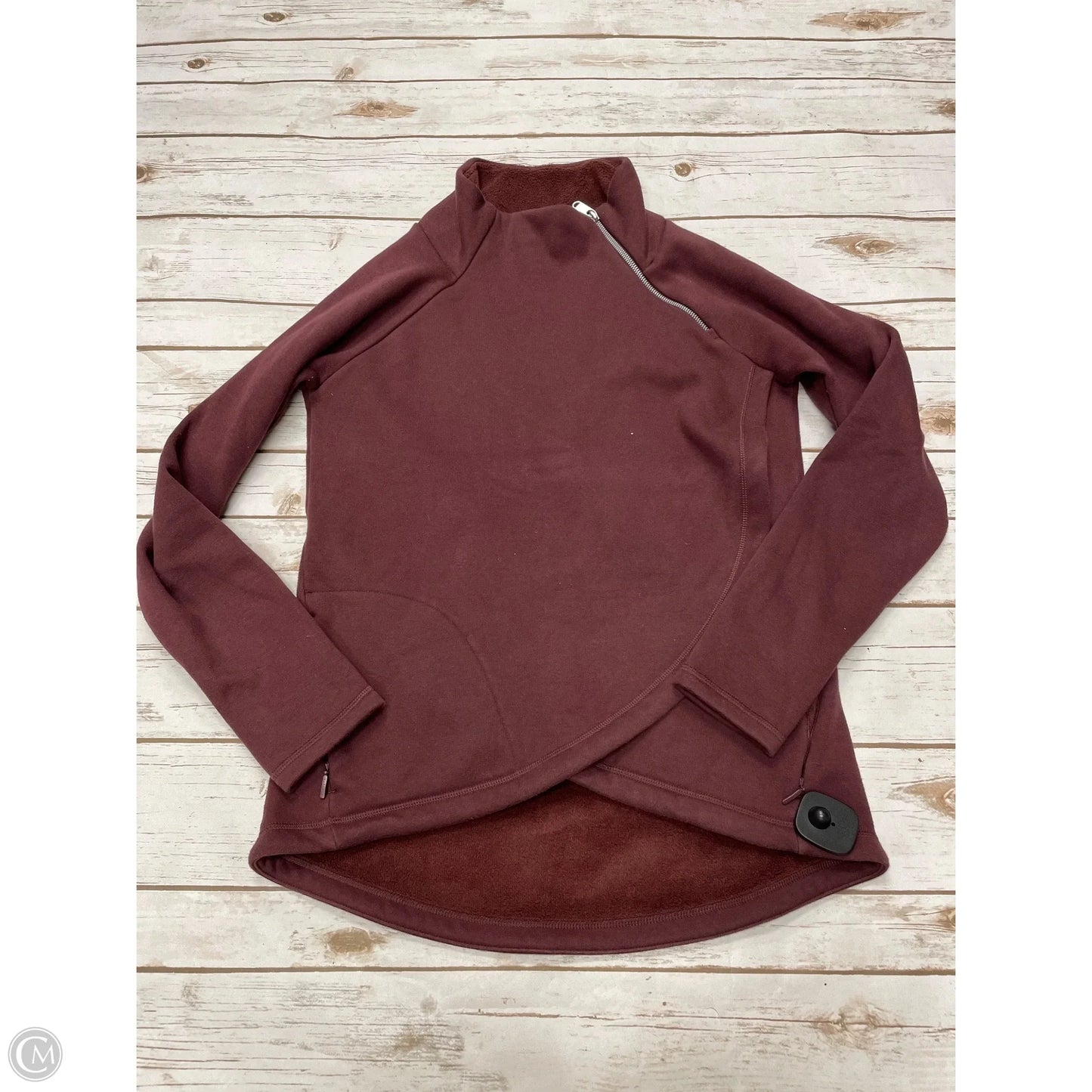 Athletic Jacket By Athleta In Maroon, Size: S