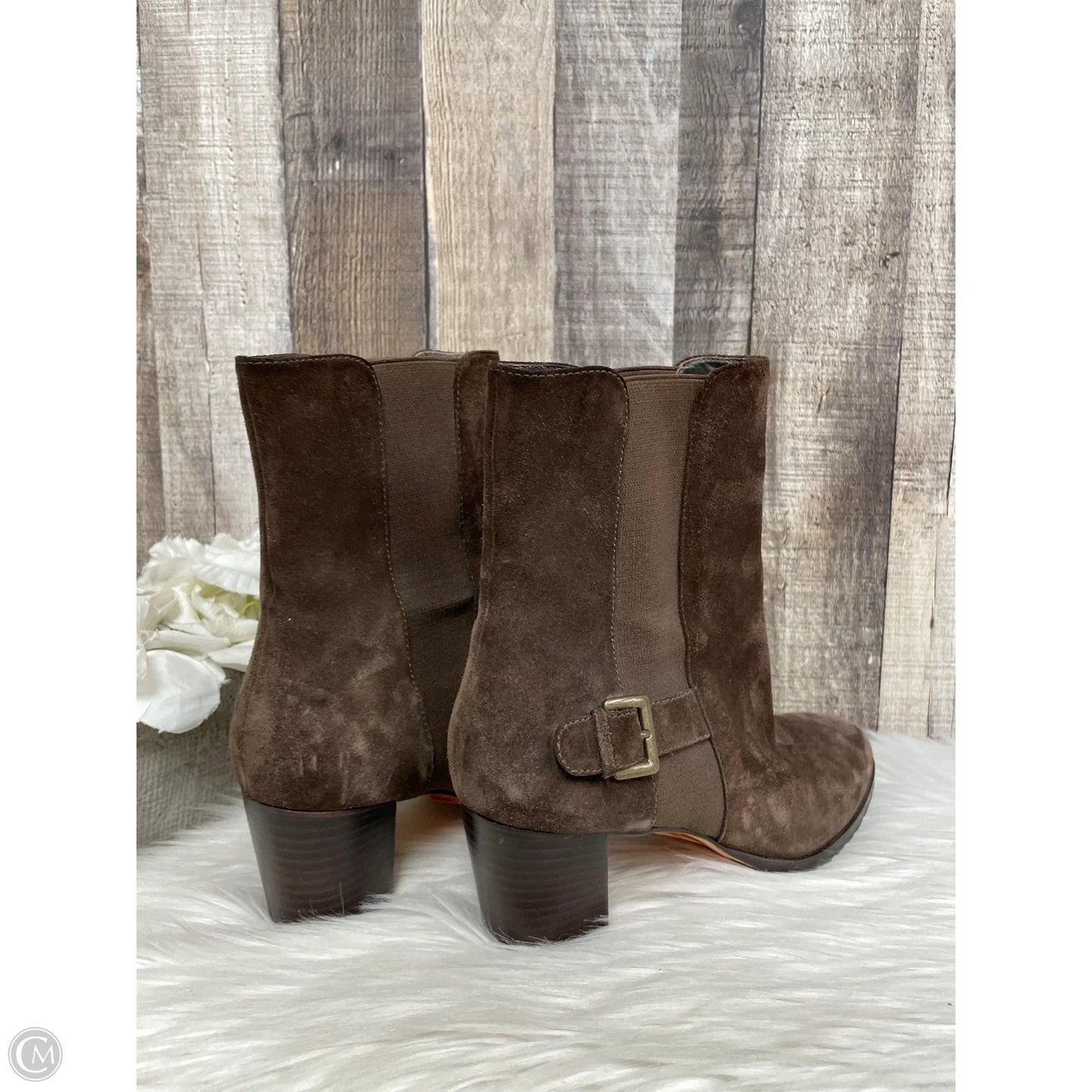 Boots Ankle Heels By Cole-haan In Brown, Size: 8.5