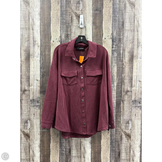 Top Long Sleeve By Lane Bryant In Maroon, Size: Xl