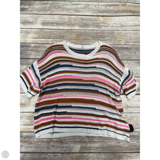 Sweater Short Sleeve By Wishlist In Multi-colored, Size: L