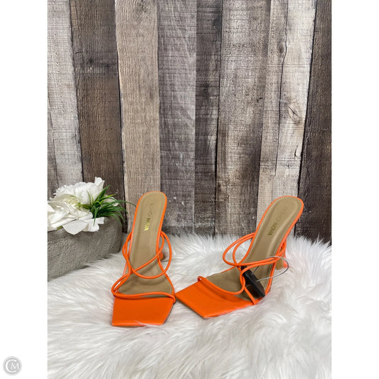 Shoes Heels Stiletto By Fashion Nova In Orange, Size: 9