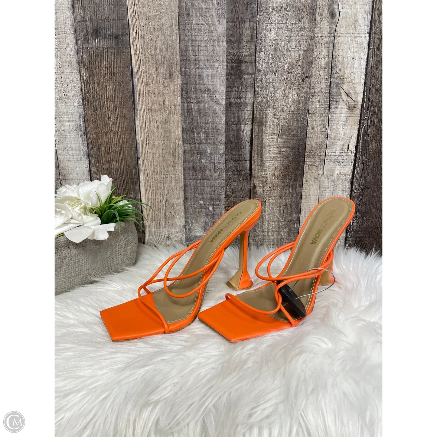 Shoes Heels Stiletto By Fashion Nova In Orange, Size: 9