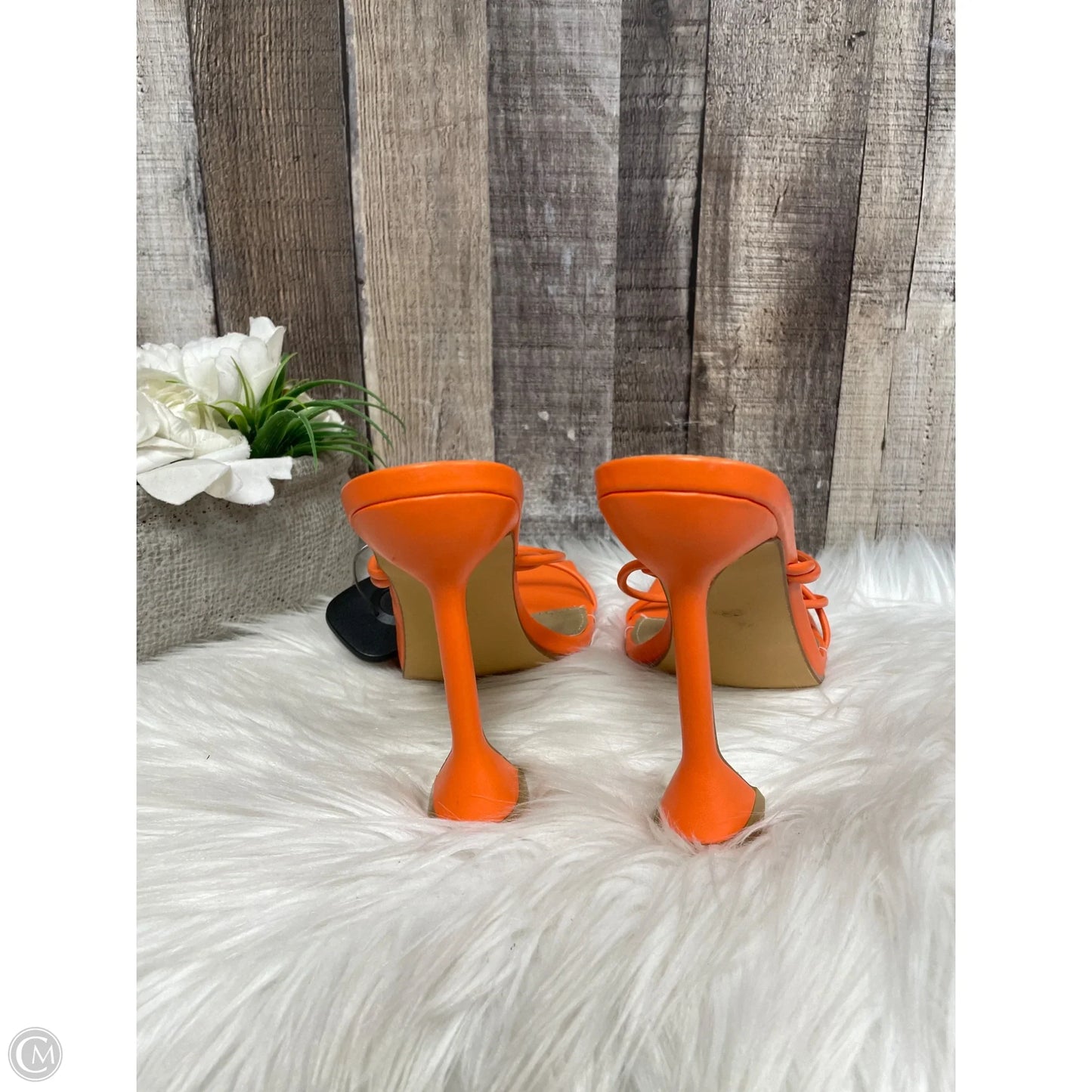 Shoes Heels Stiletto By Fashion Nova In Orange, Size: 9