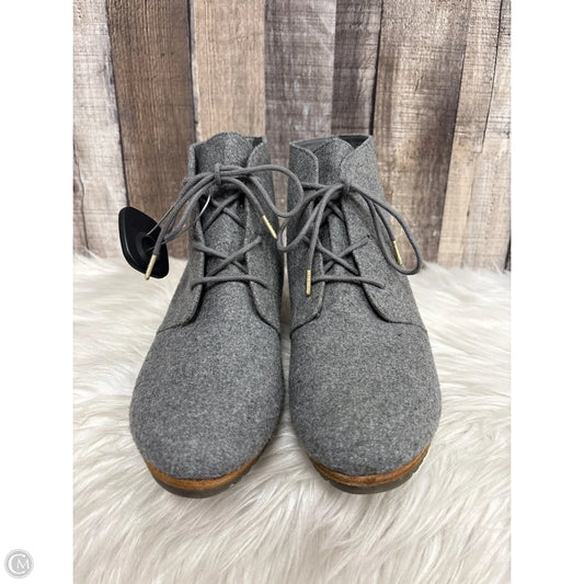 Boots Ankle Heels By Dr Scholls In Grey, Size: 9.5