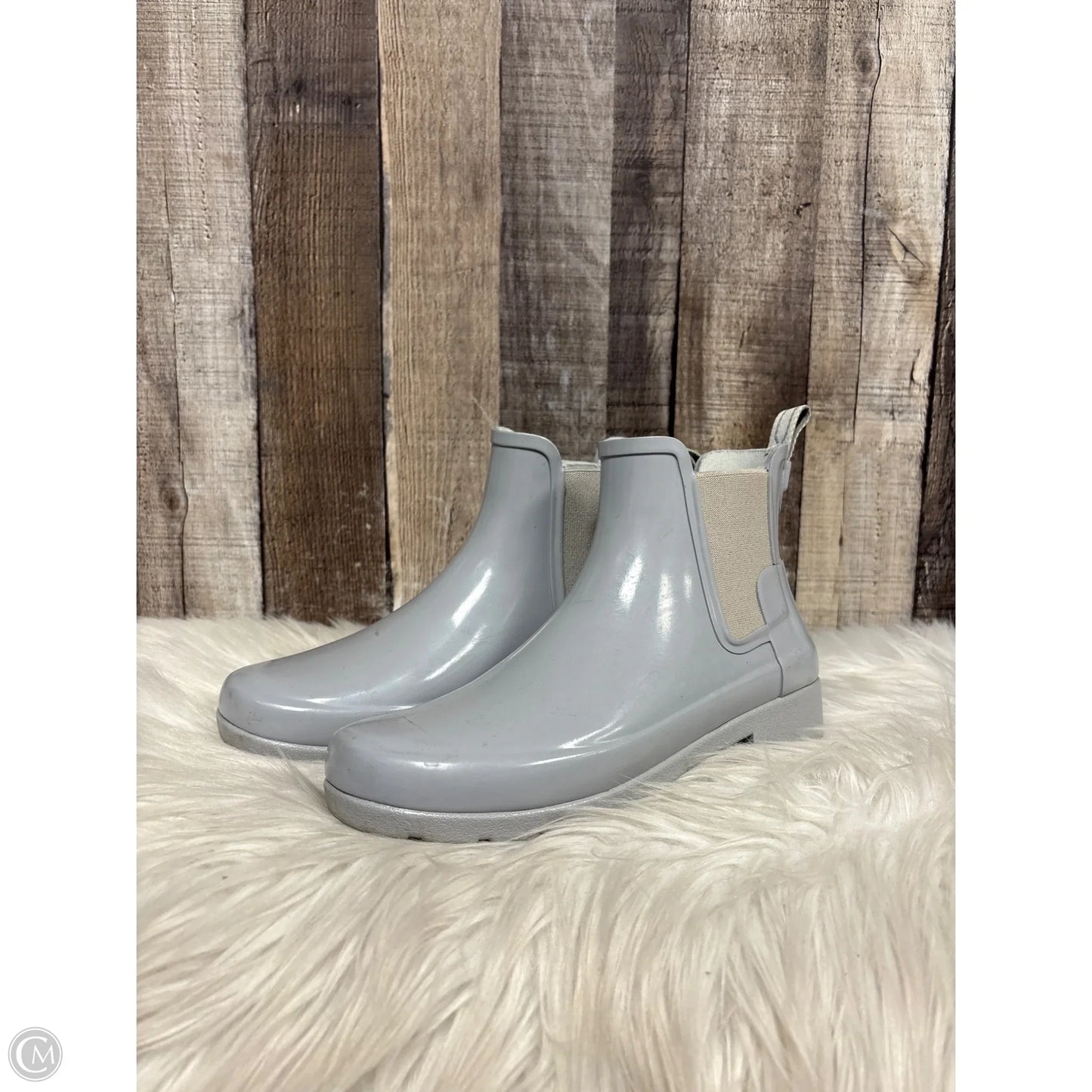 Boots Ankle Flats By Hunter In Grey, Size: 6