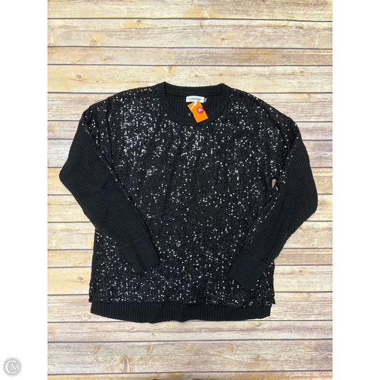 Sweater By Calvin Klein In Black, Size: M