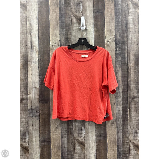 Top Short Sleeve Basic By Madewell In Coral, Size: L