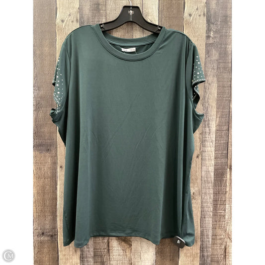 Top Sleeveless By Edgely In Green, Size: 1x