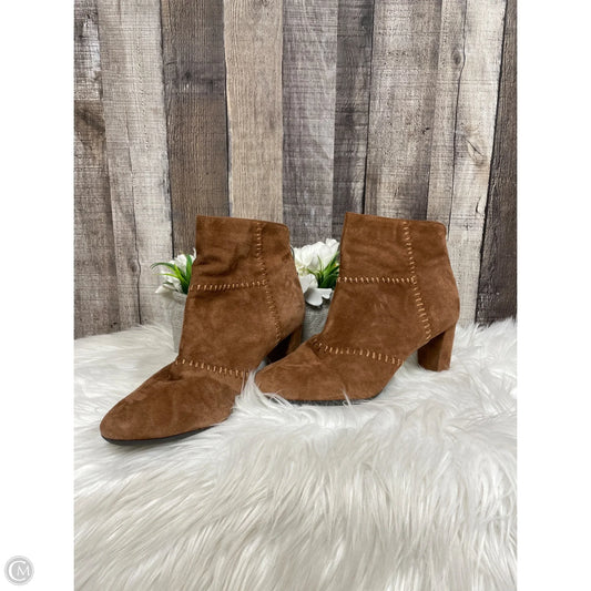 Boots Ankle Heels By Aerosoles In Brown, Size: 8.5