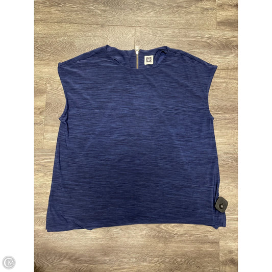 Top Sleeveless By Anne Klein In Navy, Size: L