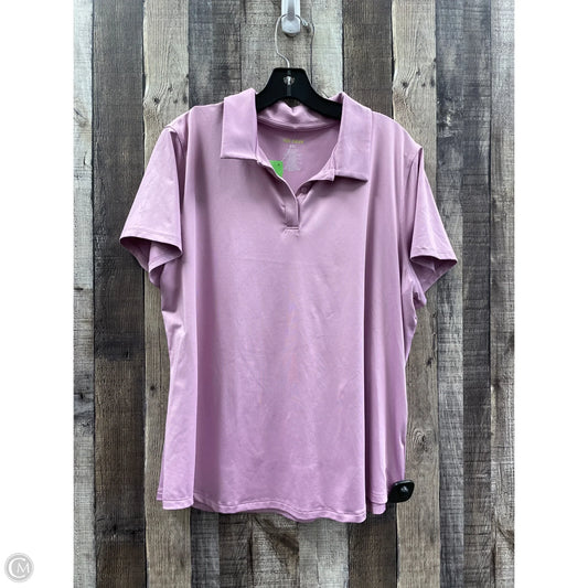 Athletic Top Short Sleeve By Tek Gear In Purple, Size: Xxl