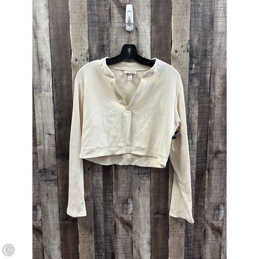 Top Long Sleeve By Cme In Cream, Size: M