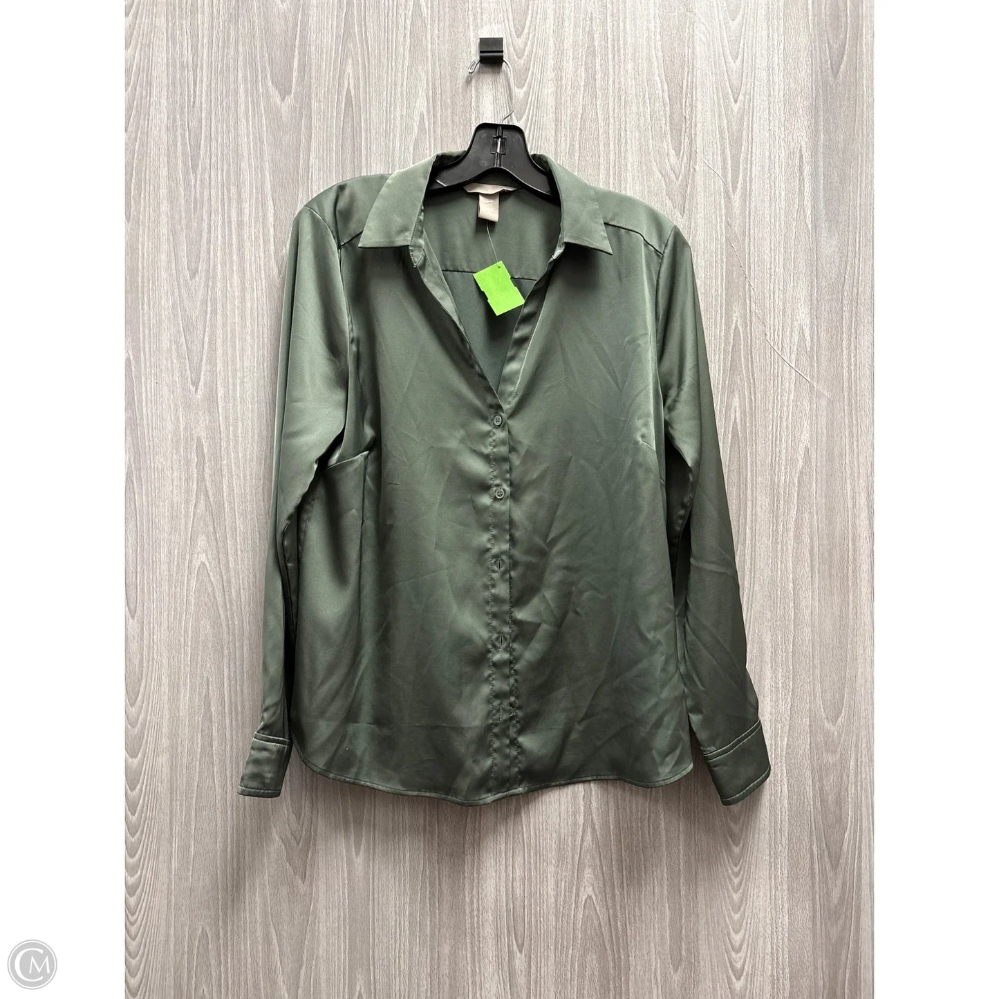 Top Long Sleeve By H&m In Green, Size: M