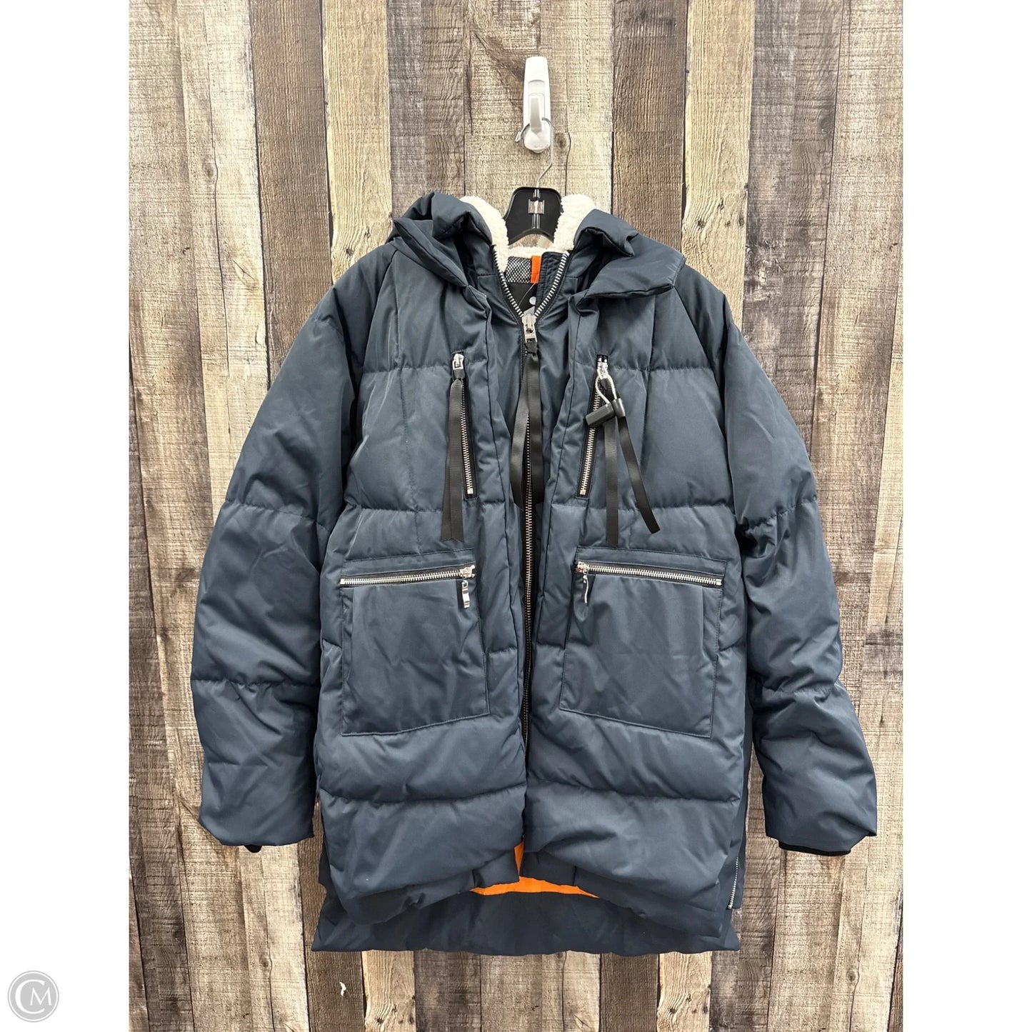 Coat Puffer & Quilted By Cme In Navy, Size: L