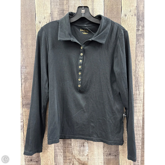 Top Long Sleeve Designer By Lilly Pulitzer In Black, Size: L