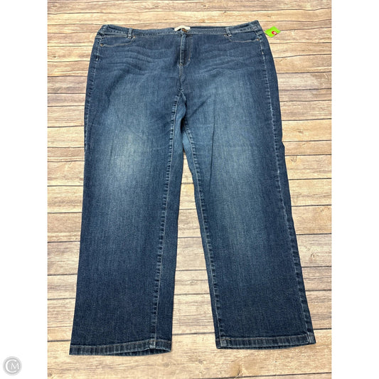 Jeans Straight By J. Jill In Blue Denim, Size: 22