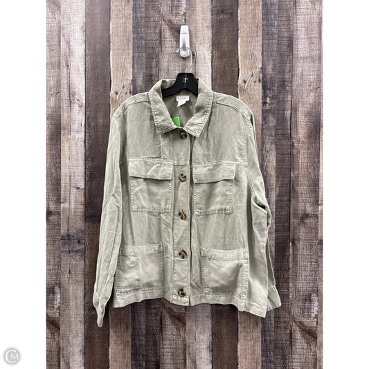 Top Long Sleeve By Nicole By Nicole Miller In Green, Size: 2x