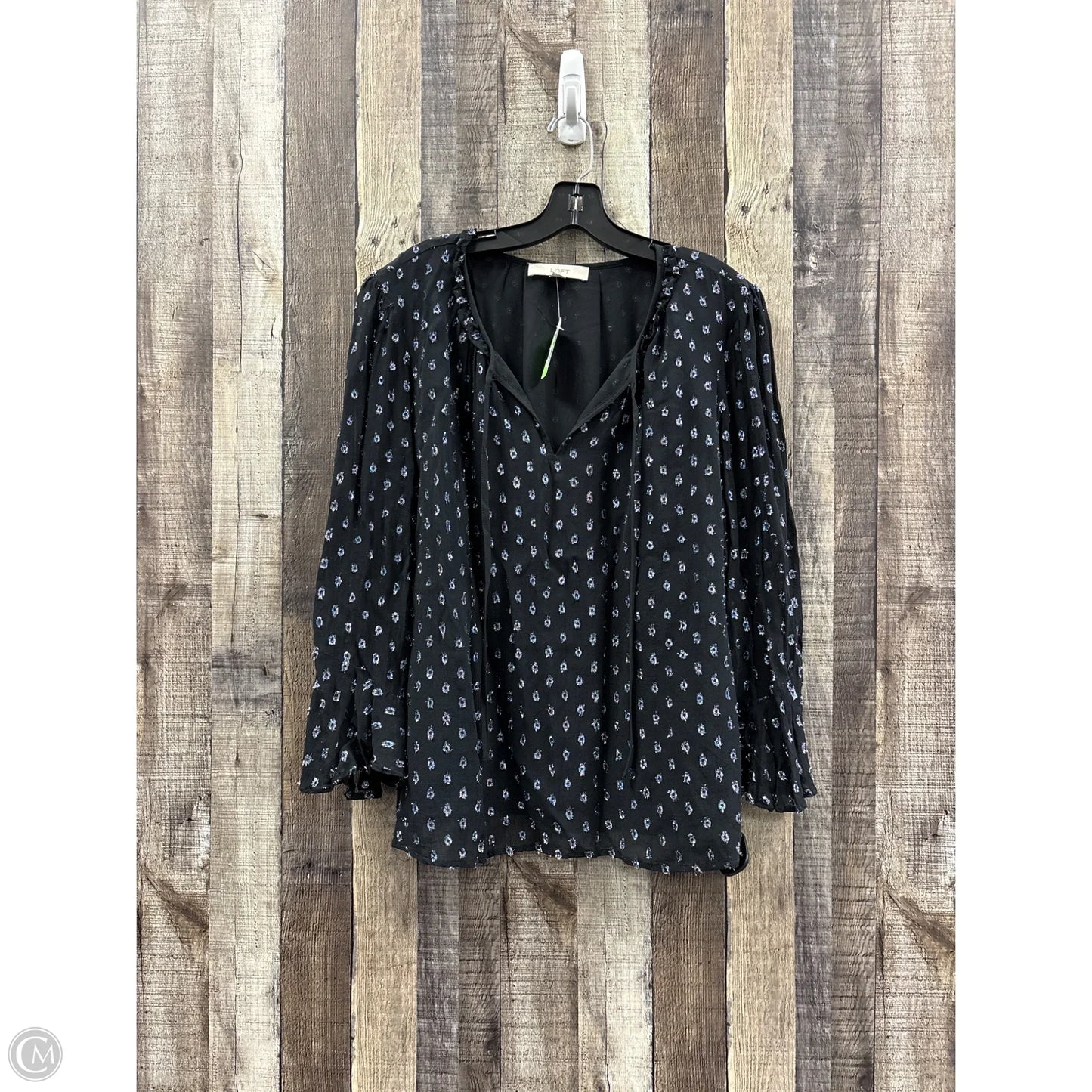 Top Long Sleeve By Loft In Black, Size: Xl