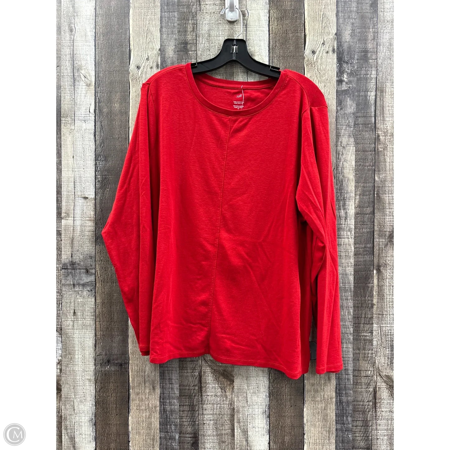 Top Long Sleeve By J. Jill In Red, Size: 2x