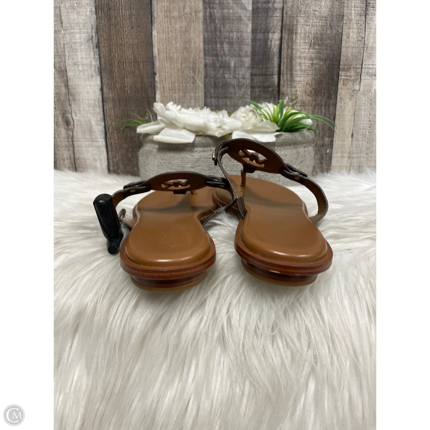 Sandals Designer By Michael Kors In Brown, Size: 8