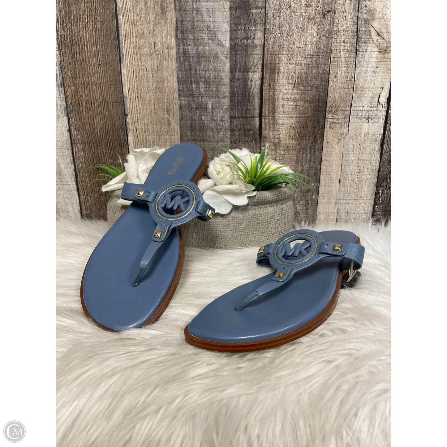 Sandals Designer By Michael Kors In Blue, Size: 8.5