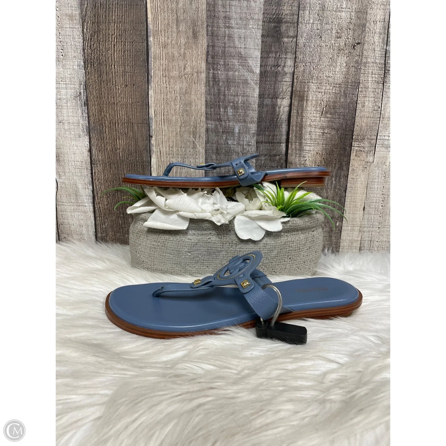 Sandals Designer By Michael Kors In Blue, Size: 8.5
