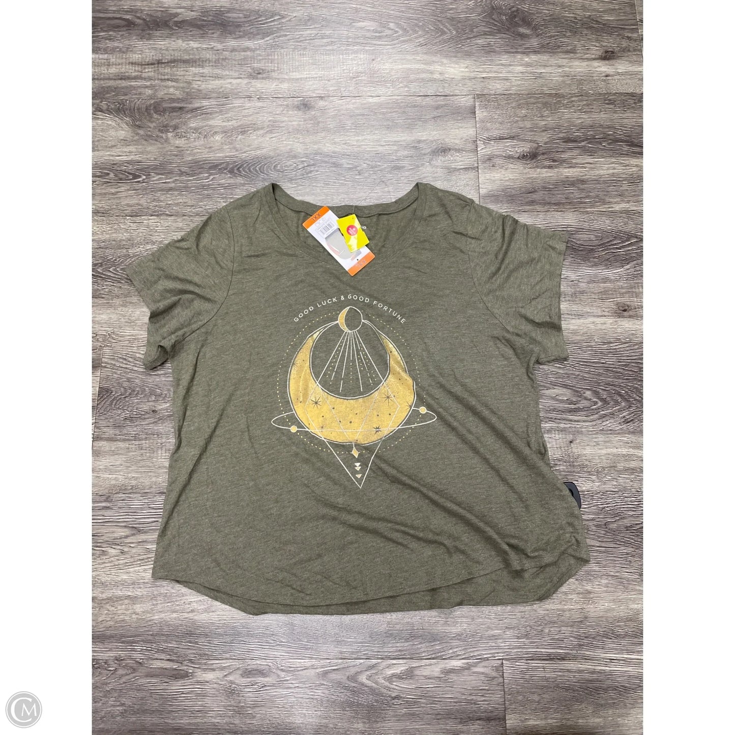 Top Short Sleeve By Lucky Brand In Green, Size: Xxl