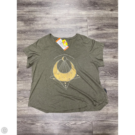 Top Short Sleeve By Lucky Brand In Green, Size: Xxl