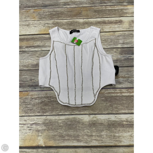 Top Sleeveless By Akira In White, Size: M