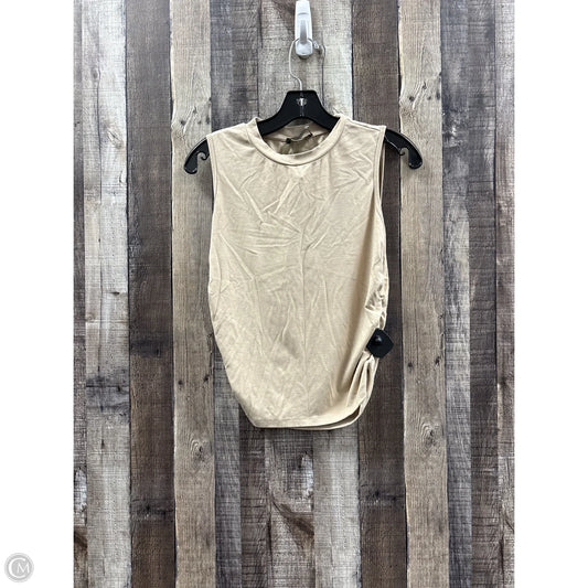 Top Sleeveless By Cider In Tan, Size: L