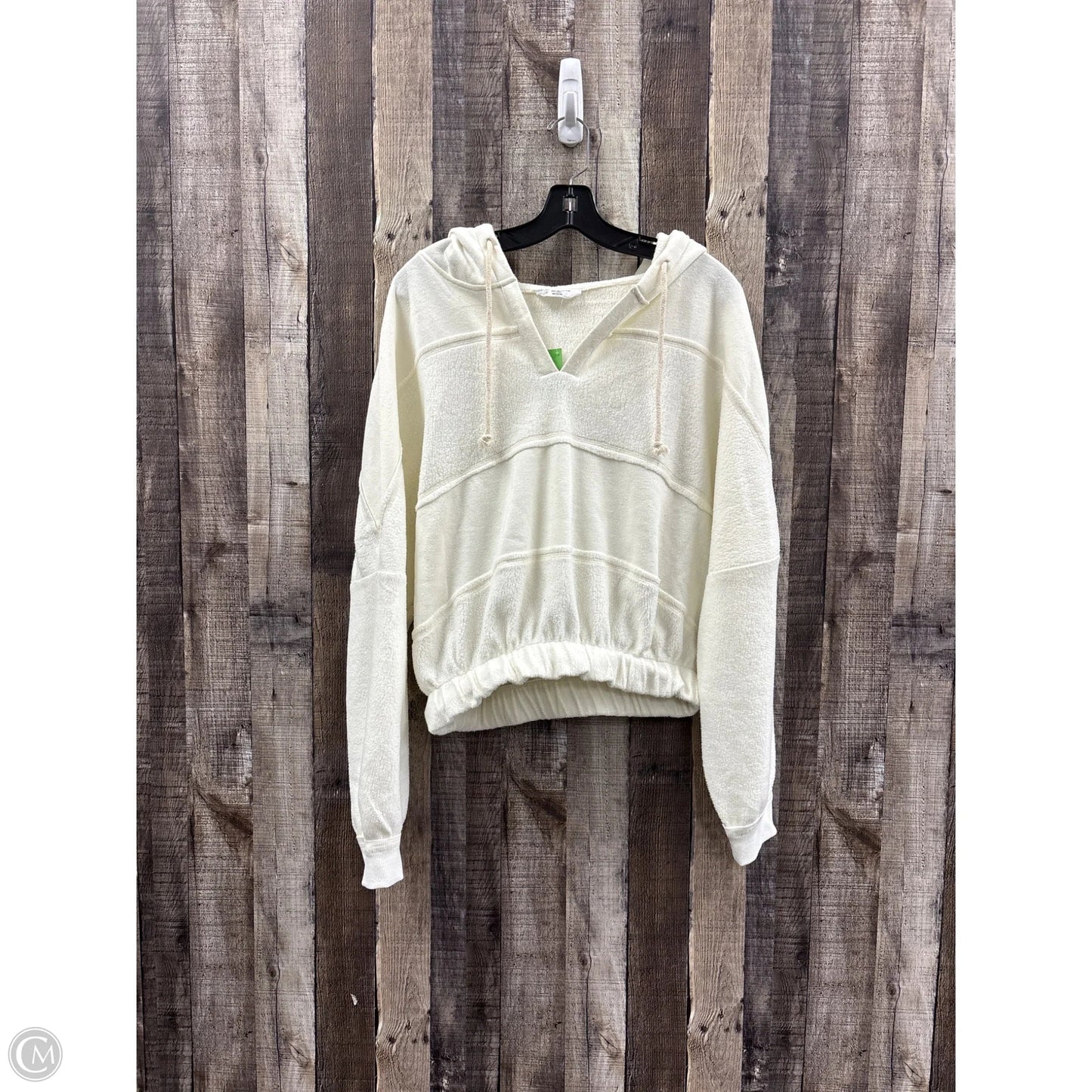 Sweatshirt Hoodie By Double Zero In Ivory, Size: S