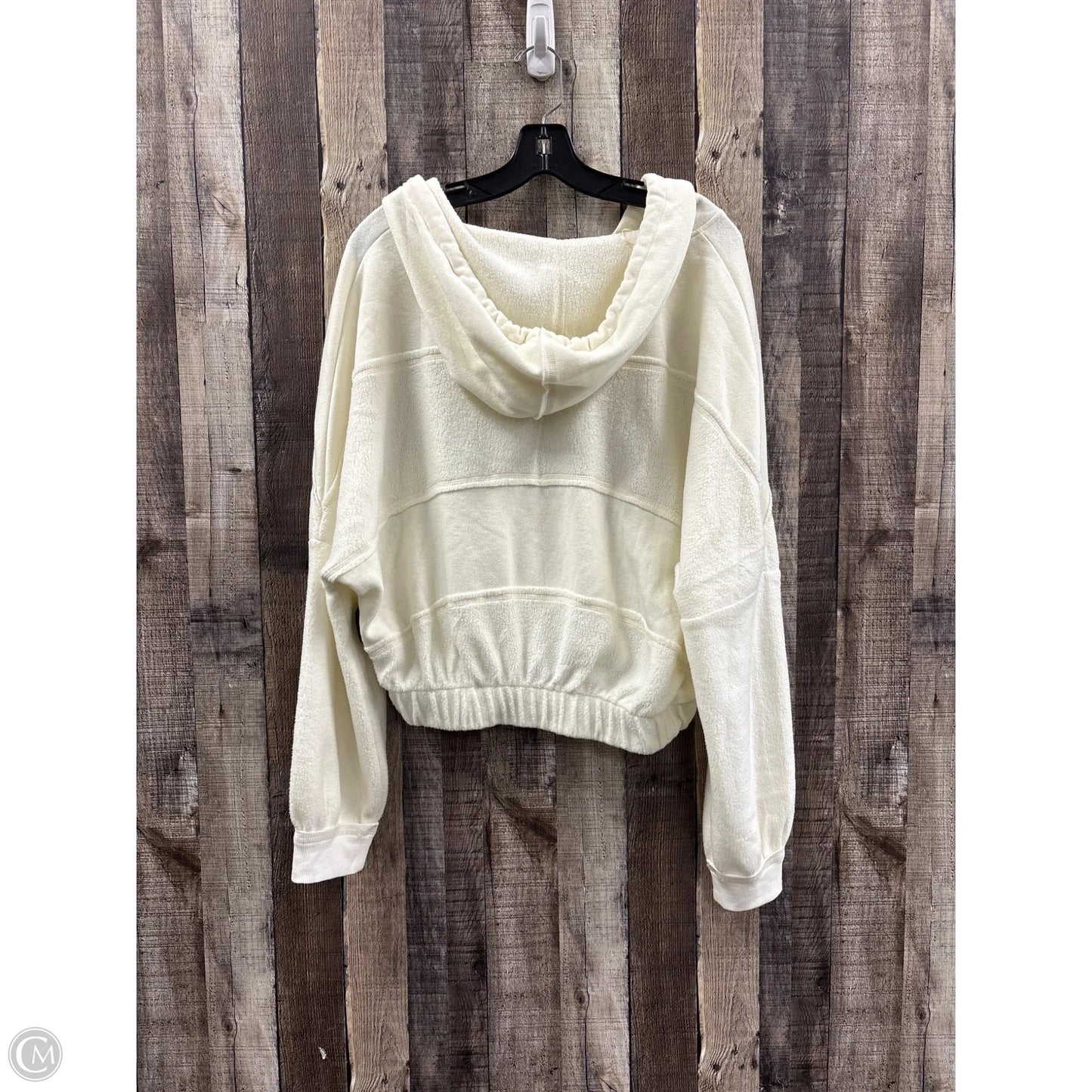 Sweatshirt Hoodie By Double Zero In Ivory, Size: S