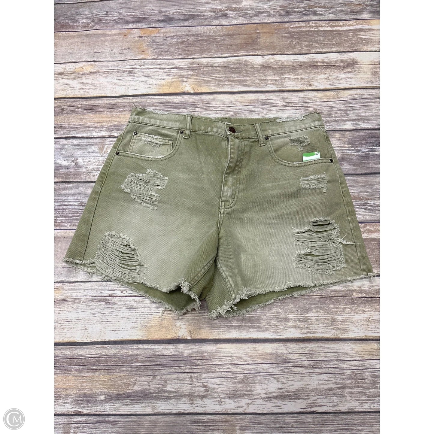 Shorts By Bdg In Green Denim, Size: 10