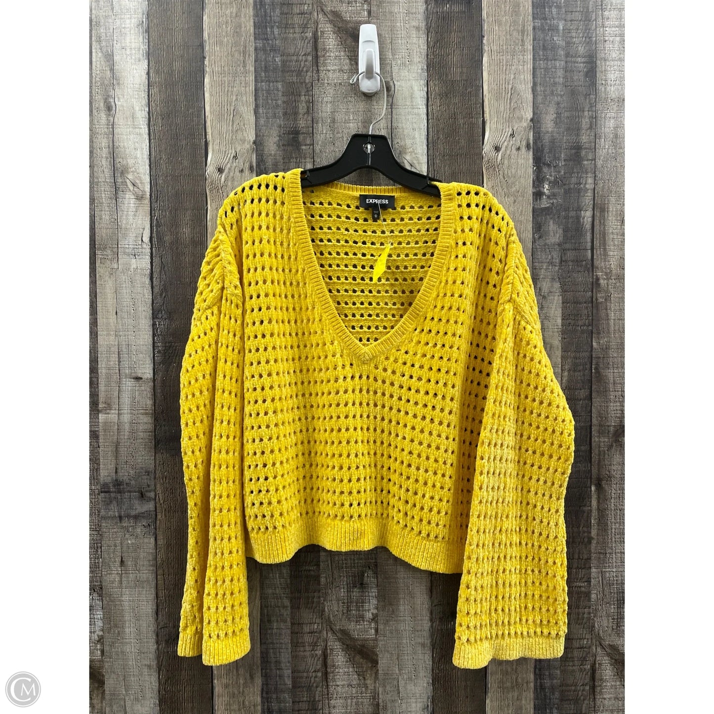 Sweater By Express In Yellow, Size: M