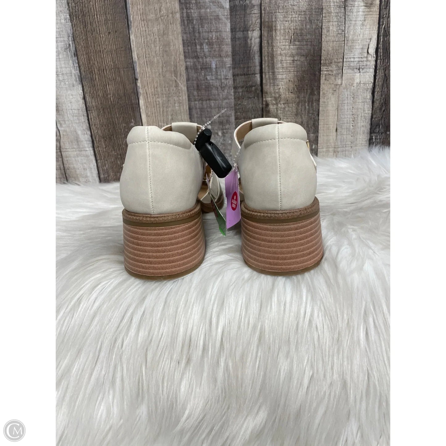 Sandals Heels Block By Dr Scholls In Cream, Size: 8