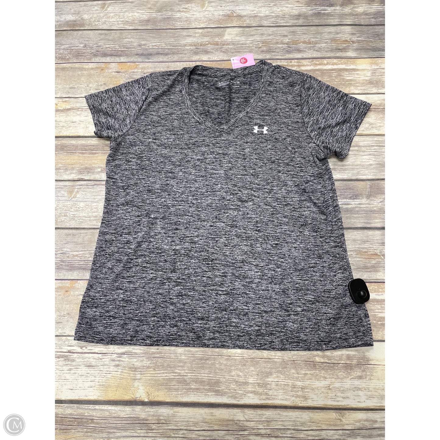 Athletic Top Short Sleeve By Under Armour In Grey, Size: Xl