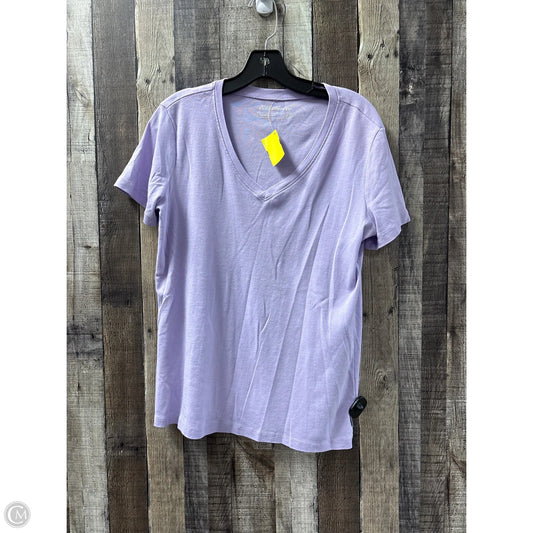 Top Short Sleeve Basic By Eddie Bauer In Purple, Size: Xl