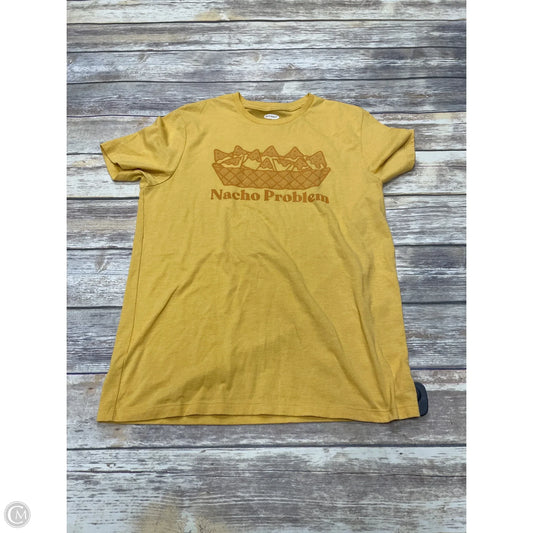Top Short Sleeve By Old Navy In Yellow, Size: M