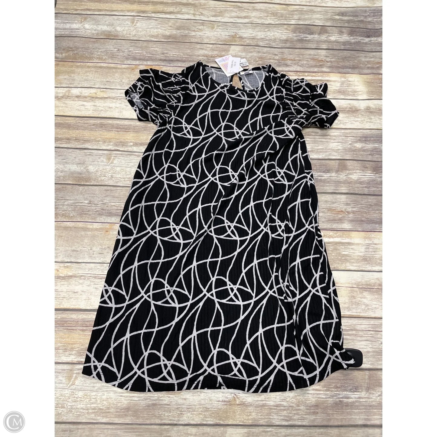 Dress Casual Midi By Lularoe In Black & White, Size: L