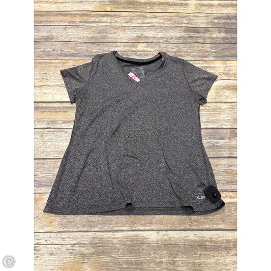 Athletic Top Short Sleeve By Champion In Grey, Size: Xl